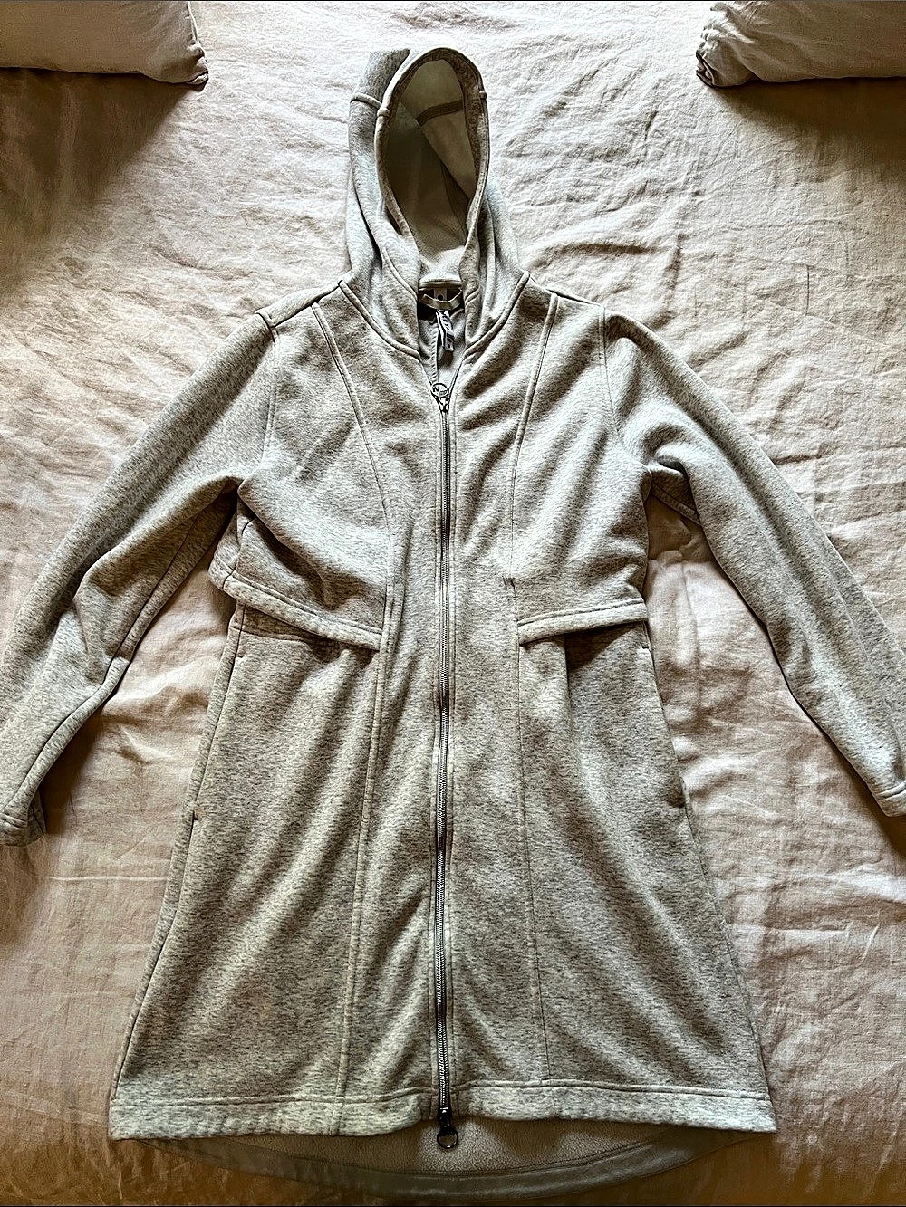 Athleta Gray Hooded Zip Jacket Size Small